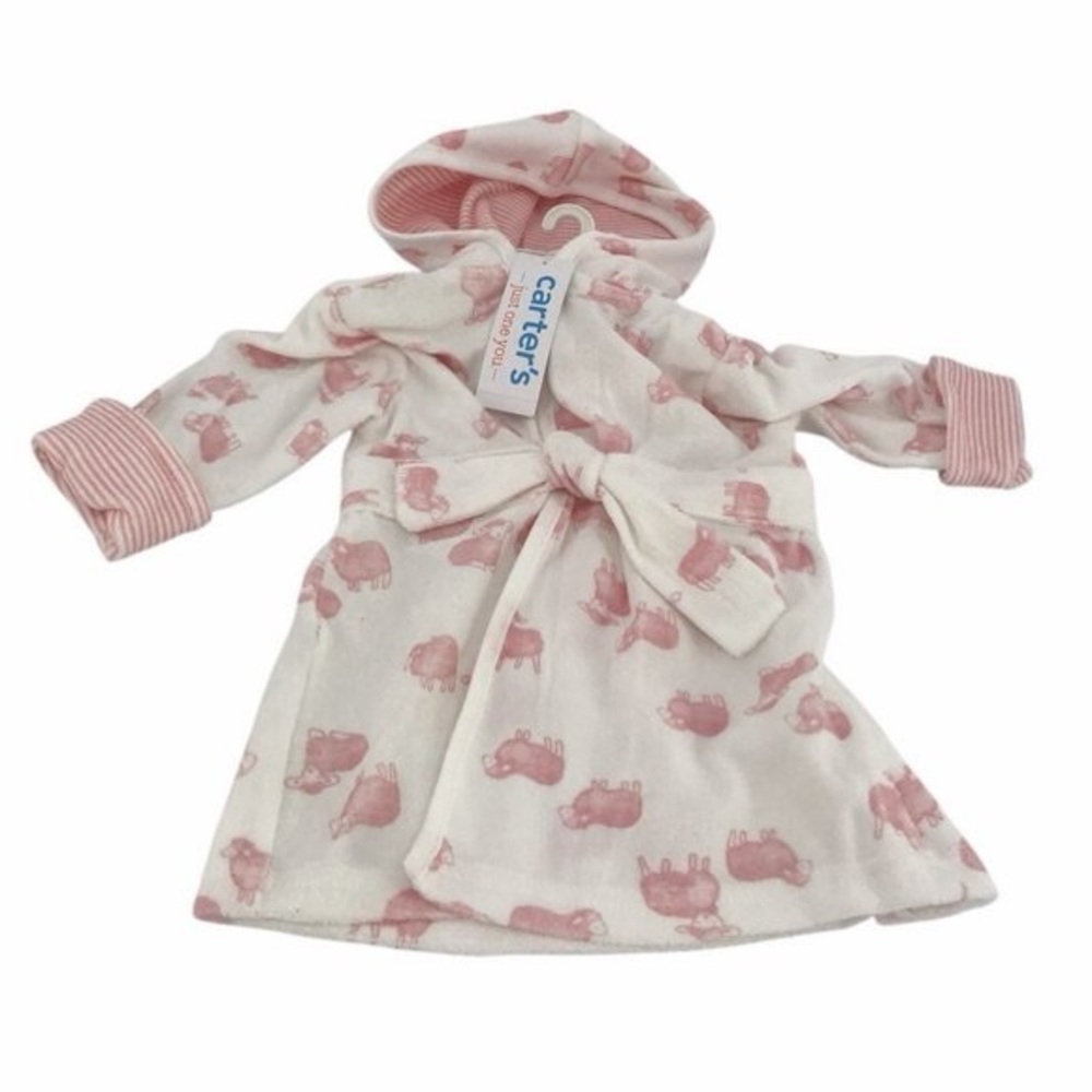 Carters Pink Hooded Baby Robe